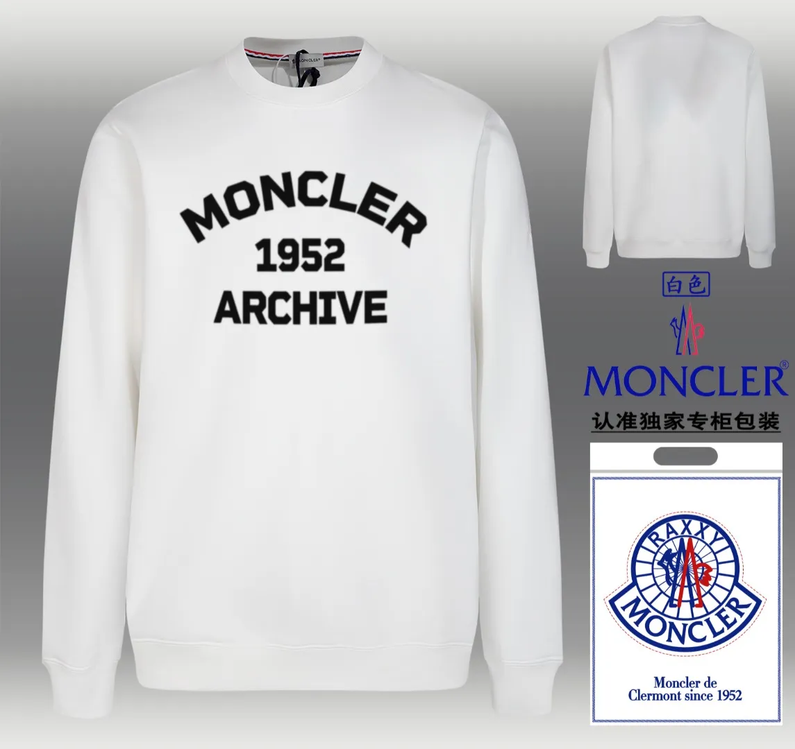 📦 📦 【 In Stock】 〖 𝐌𝐎𝐍𝐂𝐋𝐄𝐑~ 〗 440g 2025 T ， ， Premium Breathable Same Style ：Black White Size：S M L XL 2XL